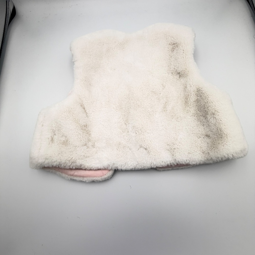 Toddler‎ Girls Cream Faux Fur Vest Pink Lining Size 24M RN75343